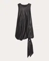 HELMUT LANG WOMEN'S LEATHER BUBBLE MINI DRESS