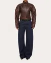 Helmut Lang Leather Saddle Jacket Saddle In Brown