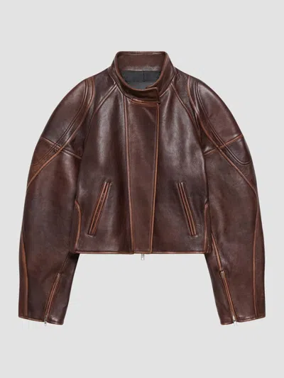 HELMUT LANG WOMEN'S LEATHER SADDLE JACKET