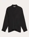 Helmut Lang Cinched Long Sleeve Shirt In Black