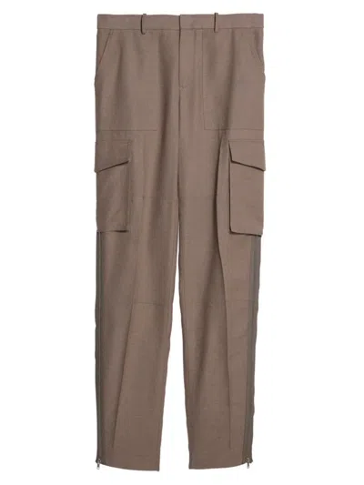 Helmut Lang Women's Linen-blend Cargo Pants In Gray