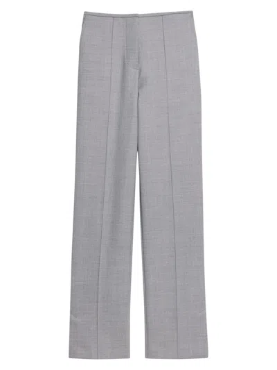 Helmut Lang Women's Low-rise Pintuck Trousers In Gray