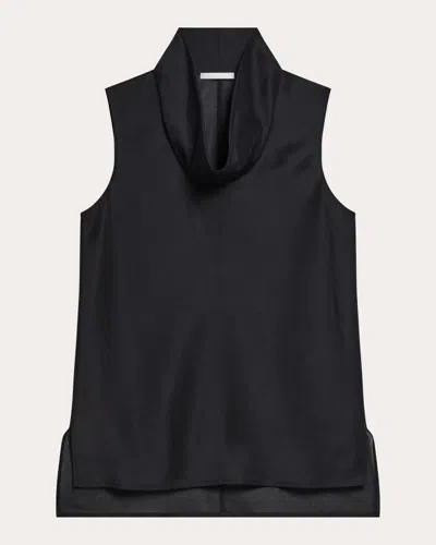 HELMUT LANG WOMEN'S ORGANZA COWL NECK SHELL TOP