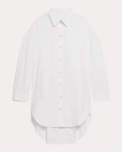 Helmut Lang Women's Oversized Asymmetric Cotton Poplin Shirt Dress