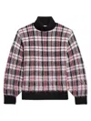 Helmut Lang Brushed Plaid Turtleneck Sweater In Multi