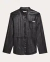 Helmut Lang Women's Pleated Leather Button-up Shirt In Black