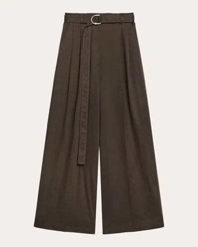 Helmut Lang Women's Pleated Linen Blend Wide-leg Pants