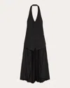 Helmut Lang Pleated Halter Vest Dress In Black