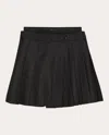 Helmut Lang Women's Pleated Wool Twill Layered Wrap Skort