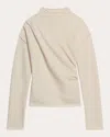 Helmut Lang Women's Plush Wool Cashmere Twisted Sweater In White