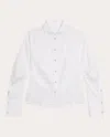 Helmut Lang Women's Poplin Bustier Button-up Shirt In White