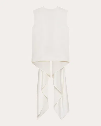 HELMUT LANG WOMEN'S REVERSIBLE DRAPED SILK SATIN TOP