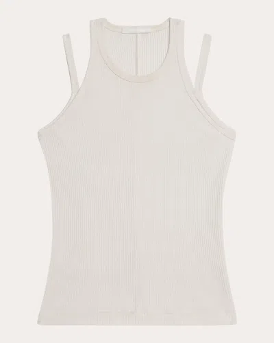 Helmut Lang Women's Ribbed Cotton Strappy Racerback Tank Top In Multi