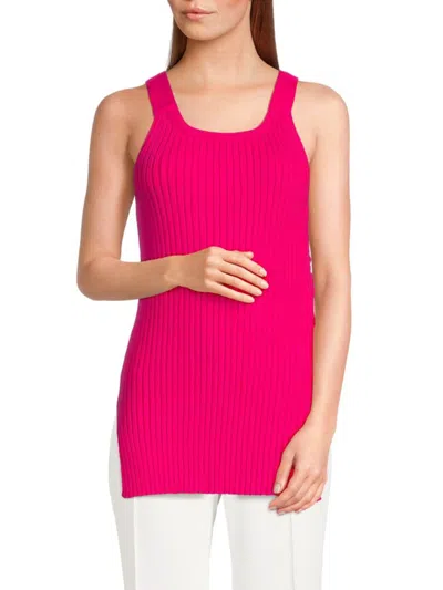 Helmut Lang Women's Ribbed Tank Top In Fuchsia