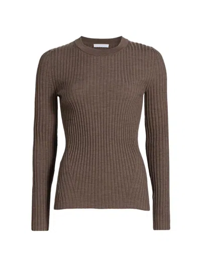 Helmut Lang Women's Rib-knit Wool Top In Nude