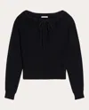 Helmut Lang Knit Drawstring Sweater In Black
