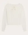 Helmut Lang Cotton Dolman Sleeve Sweater In White