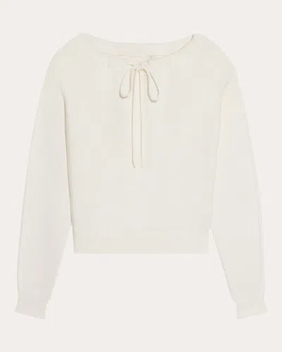 Helmut Lang Cotton Dolman Sleeve Sweater In Iovry