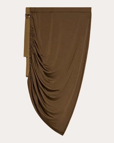 Helmut Lang Wind Mini Skirt In Brown