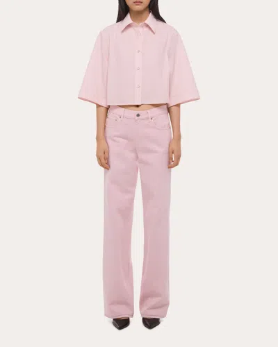 Helmut Lang Women's Seamed Straight-leg Wardrobe Jeans In Pink