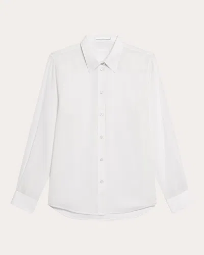 Helmut Lang Women's Sheer Chiffon Classic Button-up Shirt In White