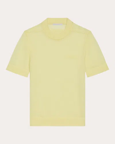 Helmut Lang Women's Sheer Wool Knit Baby T-shirt In Yellow