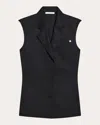 Helmut Lang Modest Logo Jacquard Vest In Black