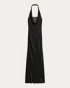 Helmut Lang Women's Silk Bias-cut Cowl Neck Maxi Dress In Black