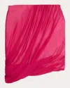 Helmut Lang Silk Bubble Skirt In Pink