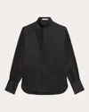Helmut Lang Women's Silk Satin And Chiffon Blouse