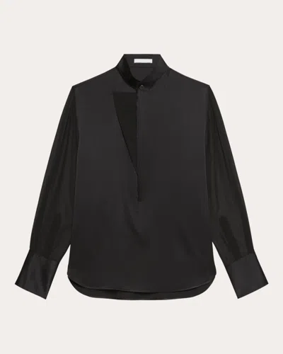Helmut Lang Women's Silk Satin And Chiffon Blouse