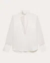 Helmut Lang Women's Silk Satin And Chiffon Blouse