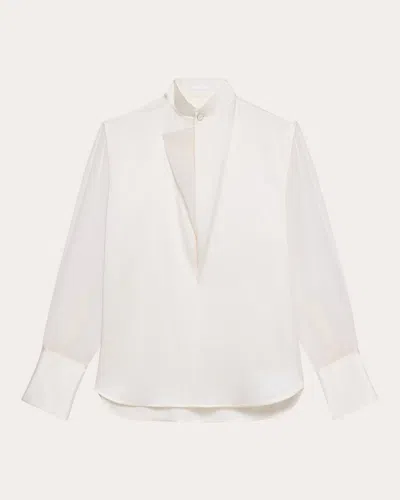 Helmut Lang Women's Silk Satin And Chiffon Blouse