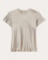 Helmut Lang Silk Tee In Neutral