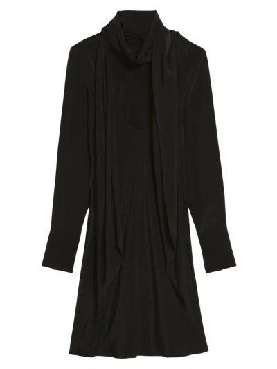 Helmut Lang Women's Silk Scarf Minidress In Black
