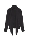 Helmut Lang Women's Scarf Silk Blouse In Black