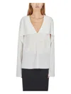 Helmut Lang Layered-design Blouse In White