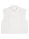 Helmut Lang Women's Sleeveless Cotton Crop Top In White