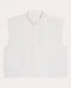 HELMUT LANG WOMEN'S SLEEVELESS TUXEDO SHIRT