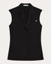 Helmut Lang Modest Jacquard Vest In Black