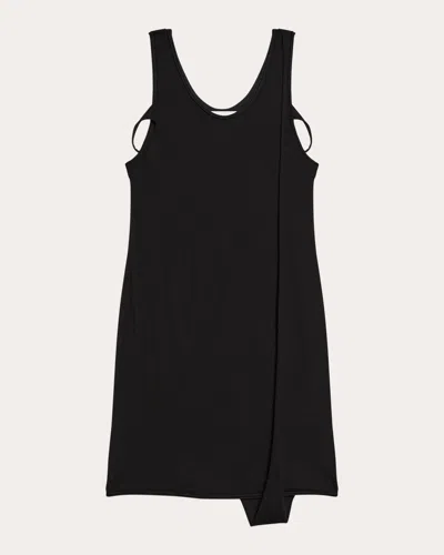 Helmut Lang Pointelle Polo Dress In Black