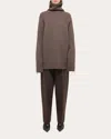 Helmut Lang Zipped Wool-cashmere Turtleneck Sweater In Brown