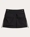 Helmut Lang Women's Tech Cotton Cargo Utility Mini Skirt In Multi