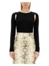 Helmut Lang Women's Top Cut Out Top In Black