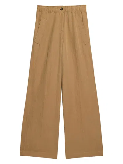 Helmut Lang Trench Wide-leg Pull-on Trousers In Brown
