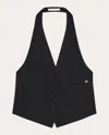 Helmut Lang Back-tie Halter Vest In Black