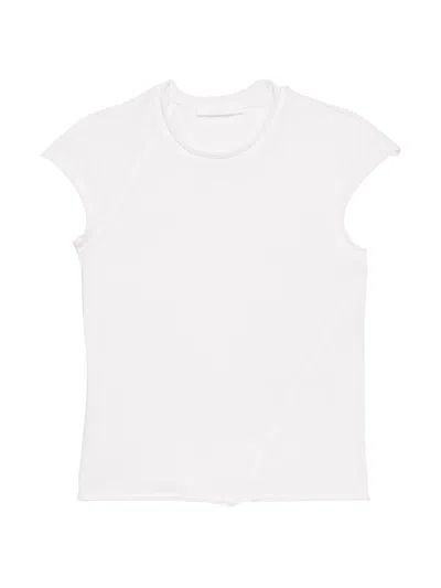 Helmut Lang Women's Twisted Crop Crewneck Top In Optic White
