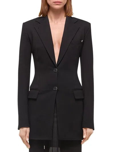 Helmut Lang Women's Waisted Cut-&-sew Blazer In Black