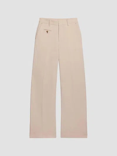 Helmut Lang Women's Wide-leg Cotton Sailor Trousers In Muslin