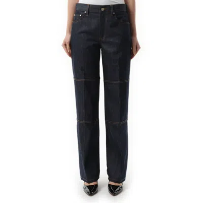 Helmut Lang Women's Women Zip Carpenter Jeans In Raw Indigo